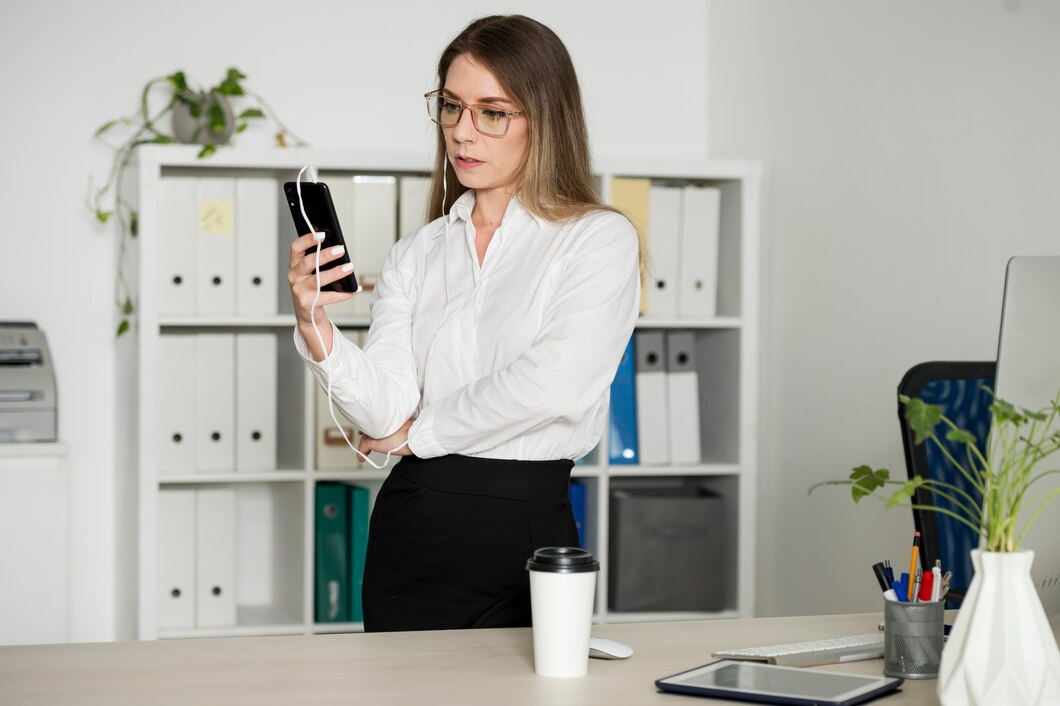 woman-checking-her-phone-work_23-2149017687.jpg